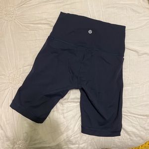 NWOT Lululemon Navy Biker Shorts